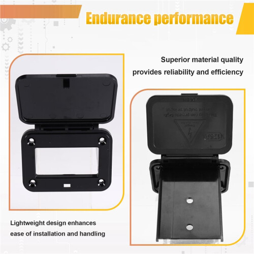 2Pcs 175A Flush Mount Bracket Panel with Dust Cover, Plug Connector Fixed Mounting for RV, Truck, Marine