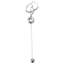 Flexible Pregnancy Maternity Belly Navel Bar Ring Body Piercing Baby Feet White