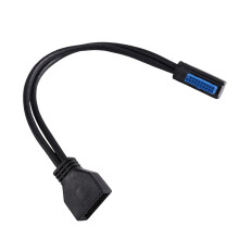 USB 3.0 19Pin Motherboard Front and Rear Panel Connector Cable 19 Pin Male to Female Extension Cable with Right Bend