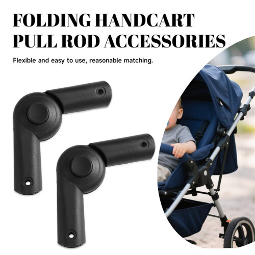 2pcs Stroller Folding Handle Joint Connector Replacement Parts for 22mm Tubes Folding Pushchair Handle