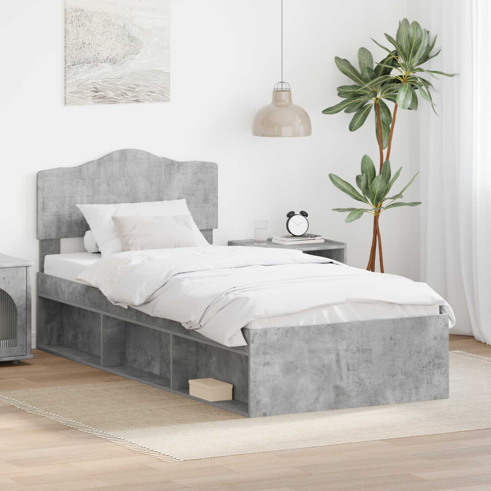 Vidaxl Bed Frame With Headboard Concerte 90 X 200 Cm Solid Pine Wood