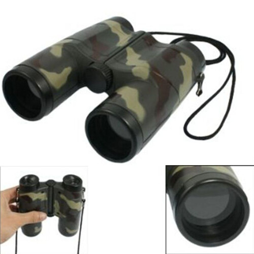 5pcs 4X 31mm Lens Camouflage Pattern Binocular Telescope for Child + Neck Strap 2