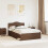 VidaXL vidaXL Bed Frame with Headboard Brown Oak 120 x 200 cm Solid Pine Wood 1