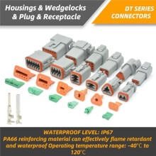 215 PCS Deutsch Connector Kit, DT 2 3 4 6 8 12 Pin Connectors, IP67 Waterproof Electrical Connectors Plug