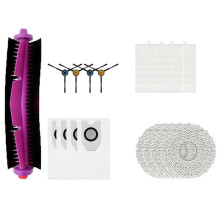 Compatible avec les Pièces de Rechange pour Aspirateur Robot pour Midea V12 : Brosse Principale, Brosse LatĂ©rale, Filtre, Chiffon Ă Franges, Sac Ă