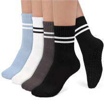 Pilates Grip Socks for Women(6pairs), Non Slip Yoga Socks with Grips for barre Ballet Barefoot Workout Athletic Socks E165