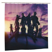 Guardians Of The Galaxy Waterproof Polyester Fabric Shower Curtain, Bathroom Decor, Shower Curtain Kit With Hooks, 72X72Inches