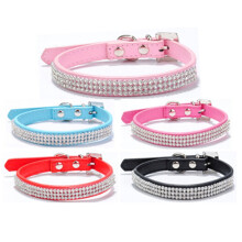 Meidiya Strass Hundhalsband, Sött Bländande Glittrande Mjukt Läder Hund Katt Strass Halsband Justerbart Kristall Diamant Husdjur Hund Valphalsband