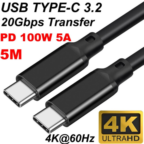 1/2/3/5M USB ΤΥΠΟΣ-C3.1/3.2Gen2*2Αρσενικό σε αρσενικό Καλώδιο 20Gbps OTG Γρήγορη φόρτιση