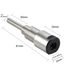 Jyrsinterän jatkoholkki jyrsinterän sovitin jatke 1/4" 8 mm 12 mm varrelle