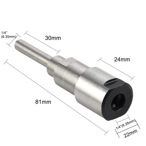 Ράβδος επέκτασης κολάρο ρούτερ Προσαρμογέας μύτης ρούτερ Προέκταση για στέλεχος