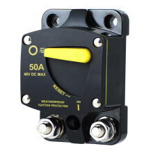 Stroomonderbreker met zekeringreset 12-48V DC auto-audioversterker, waterdicht, 50A