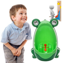 Urinal do Pháistí Dearadh Cartúin Frog do Bhuachaillí, Oiliúint Pota, Crochta ar Bhalla, 1 phíosa