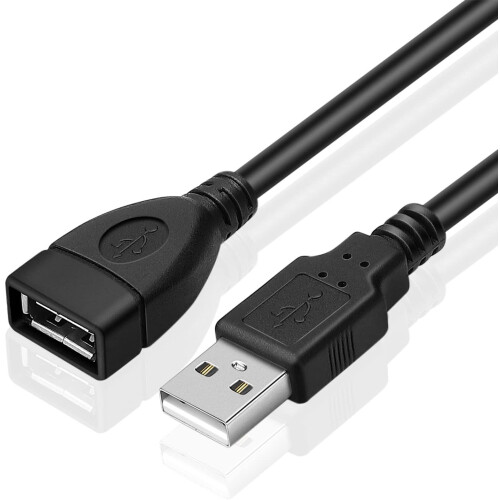 Simyoung USB2.0Type A Male/Female Extension Cable for Computer Printer PC Cord10FT Black
