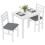 3 Piece Dining Set with Table and 2 Chairs White 1