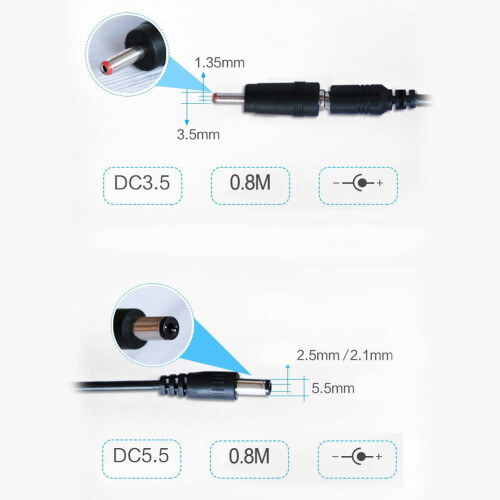 Mosiee1PCS Καλώδιο Τροφοδοτικού USB5V σε 9/12V Boost Steep Up με 1* Προσαρμογέα DC5.5/3.5mm 1