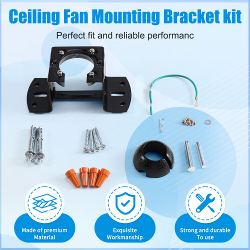 Ceiling Fan Bracket, Fan Mounting Bracket , Flat & Sloped Ceiling Universal Fan Support Bracket 2