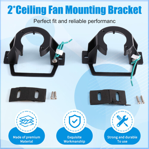 2PCS Ceiling Fan Mounting Bracket , Ceiling Mounting Bracket for Indoor/Outdoor Ceiling Fan 2