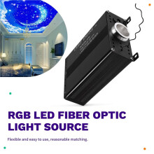 RGB-Faseroptik-Lichtmaschine 12V 16W mit Fernbedienung, für die Dekoration Des Sternenhimmels auf Dem Hausdach, Einstellbare Blinkgeschwindigkeit