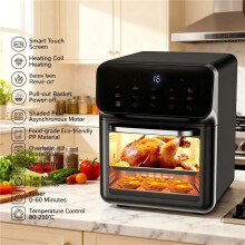 Gunmetal 2026 Visual Air Fryer, Large Touch Screen Oven EU Plug for Home