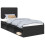 VidaXL vidaXL Bed Frame with Headboard Black 75 x 190 cm Solid Pine Wood 5