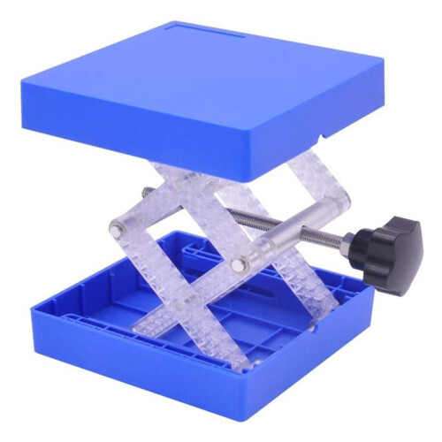 Support de Laboratoire Lab Jack, Table Élévatrice 2 Pièces, 4" X 4", Plateforme à Ciseaux Réglable, Charge de 20 Lbs 1