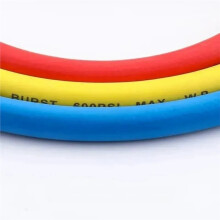 Juego de Mangueras de Carga de Refrigerante de 1.5m (Paquete de 3), Mangueras de Carga de A/C Codificadas por Colores de Alta Presión de 600 PSI con