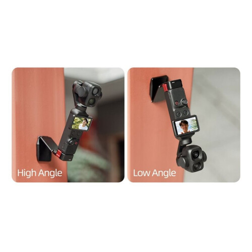 Magnetic Mount for  Osmo Pocket4P/4/3 Metal Quick-Release Magnetic Mount Stand 180 Adjustable Handle Black 2