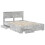 VidaXL vidaXL Bed Frame Concrete Grey 150 x 200 cm Engineered Wood 5