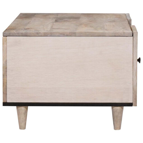 VidaXL vidaXL Coffee Table Bleached White 100 x 54 x 40 cm Solid Mango Wood 1