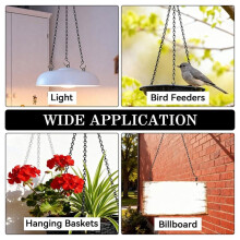 4 Pack 24 Inch Hanging Basket Chain with Hooks, Metal Planter Flower Pot Chain for Hanging Plants Outdoor, Adjustable