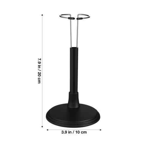 Weiwei 18" dukkeholder sort justerbar udstillingsstativ til dukker 1