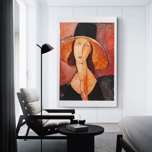 Πίνακας ζωγραφικής Amedeo Modigliani (88) Τοίχος σε καμβά, 16x24 ίντσες, συμβατός με δώρα 2