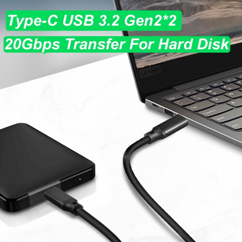 1/2/3/5M USB ΤΥΠΟΣ-C3.1/3.2Gen2*2Αρσενικό σε αρσενικό Καλώδιο 20Gbps OTG Γρήγορη φόρτιση 2