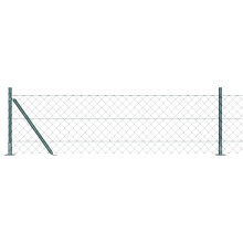 vidaXL Welded Wire Fence with Concrete Base 10 x 0.4 m Green Mesh