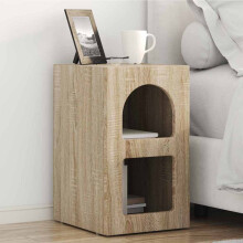 vidaXL Bedside Table Sonoma Oak 29.5 x 33.5 x 50 cm Engineered Wood