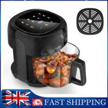 Air Fryer 5L Transparent Glass Basket 1800W Electric Multifunction Oven Oil Pecp