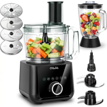 11 in 1 Mixer Food Processor Chopper, Stainless Steel Blender Timer 11 Speed Pks