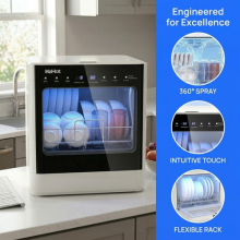 Freestanding Dishwasher Table Top Portable Fully Automatic 5 Programs 5L Lpeidch