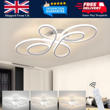 Dimmable LED Ceiling Light with Remote Control Modern Spiral Design Living Dyyct