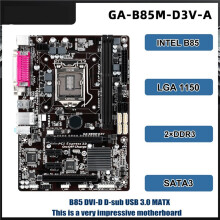 GA-B85M-D3V pour B85 LGA1150 Carte Mère MATX DDR3 1600 USB3.0/SATA3 pour 4ème Génération Core I7/I5/I3, PC de Bureau/à Domicile