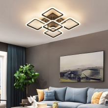 Remote Control Tri-Colour Square LED Ceiling Light 65W for Living Room Bedroom