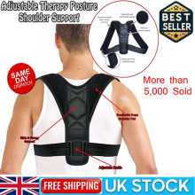 Posture Corrector Shoulder Support Belt Bad Back Brace Lumbar for Men & Women UK