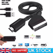 SCART To HDMI Converter Audio Video Adapter For HDTV Sky Box STB Plug HD TV DVD