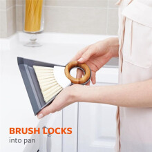 Compact Brush & Dustpan Set, Portable Handheld Broom for Quick Cleanups, Ideal for Home, Bathroom, Kitchen