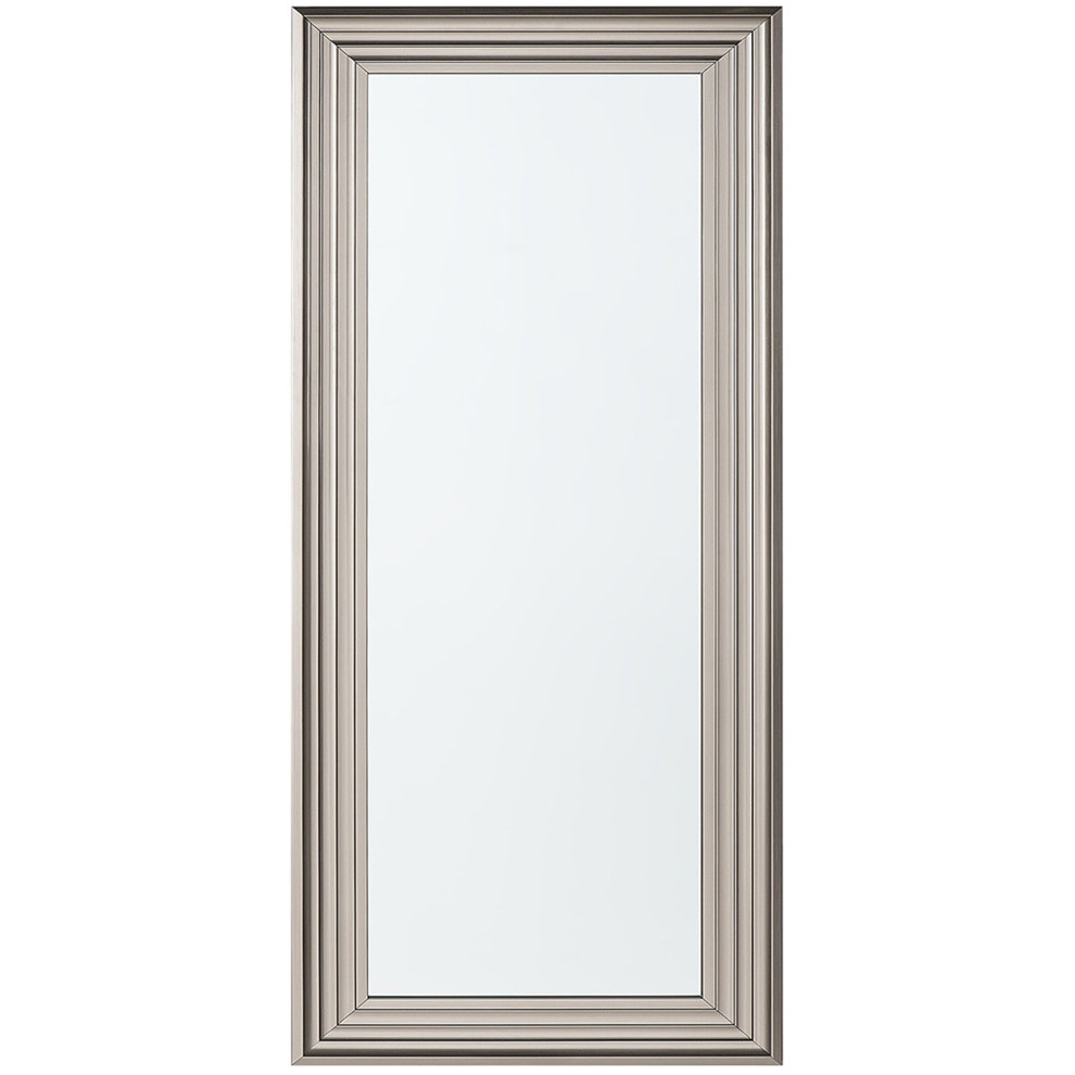 Beliani Wall Mirror Chatain 50 Cm 130 Cm Silver