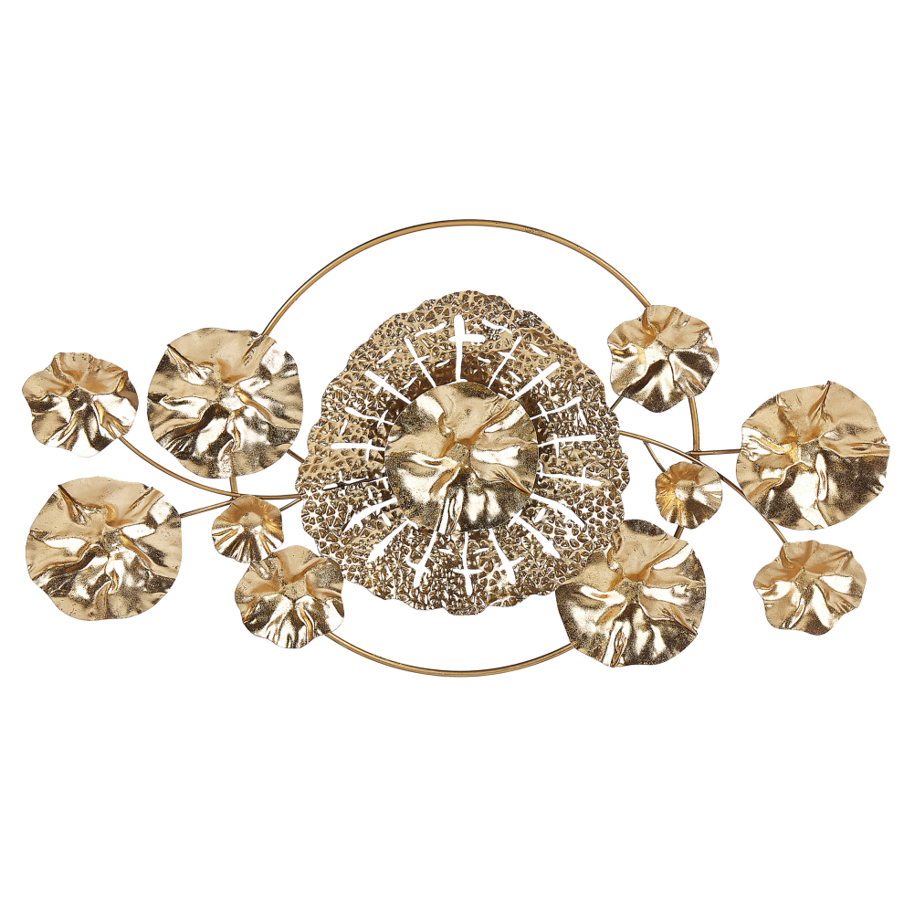 Beliani Wall Decor Chromium Metal 50 Cm Red