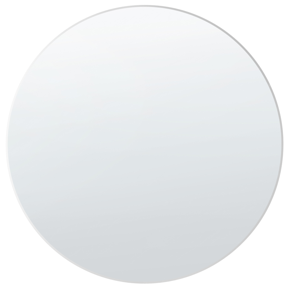 Beliani Wall Mirror Annemasse 80 Cm 80 Cm Metal Silver