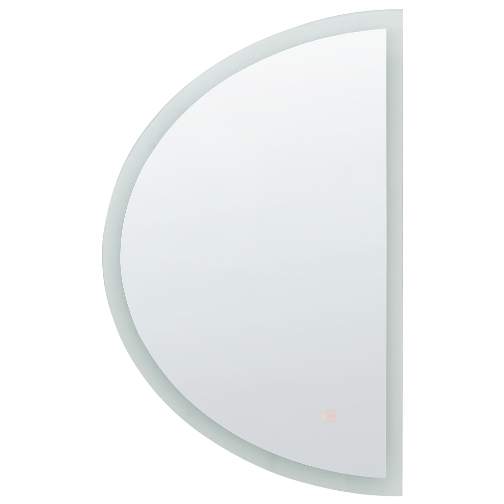Beliani Led Bathroom Mirror Bezons 49 Cm 80 Cm Silver