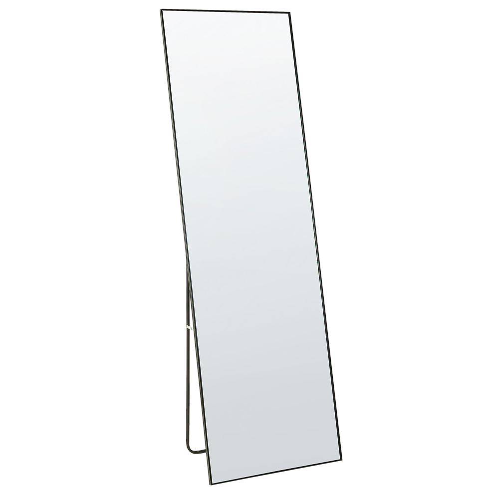 Beliani Standing Mirror Beauvais 156 Cm Metal Black
